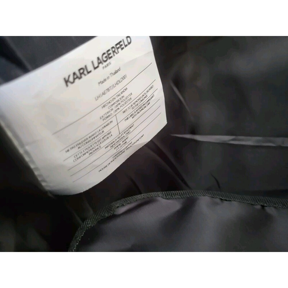 Karl Lagerfeld LH5AG807 Women's Black White Striped Large Tote - Picture 6 of 10